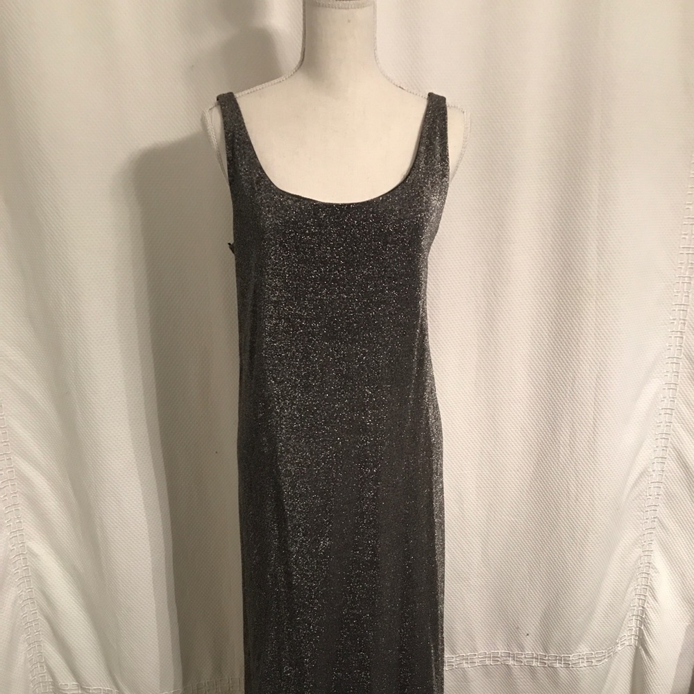 Shimmering Silver Evening Gown